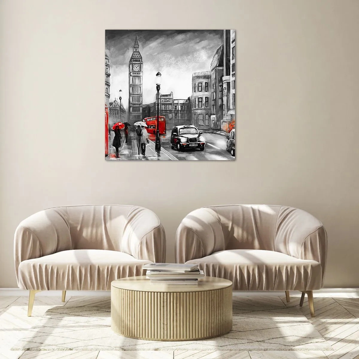 Glasbild - Bild auf glas - Gar keine graue Stadt - 60x60 cm