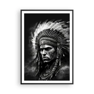 Poster in einem schwarzem Rahmen - Anführer und Krieger - 70x100 cm
