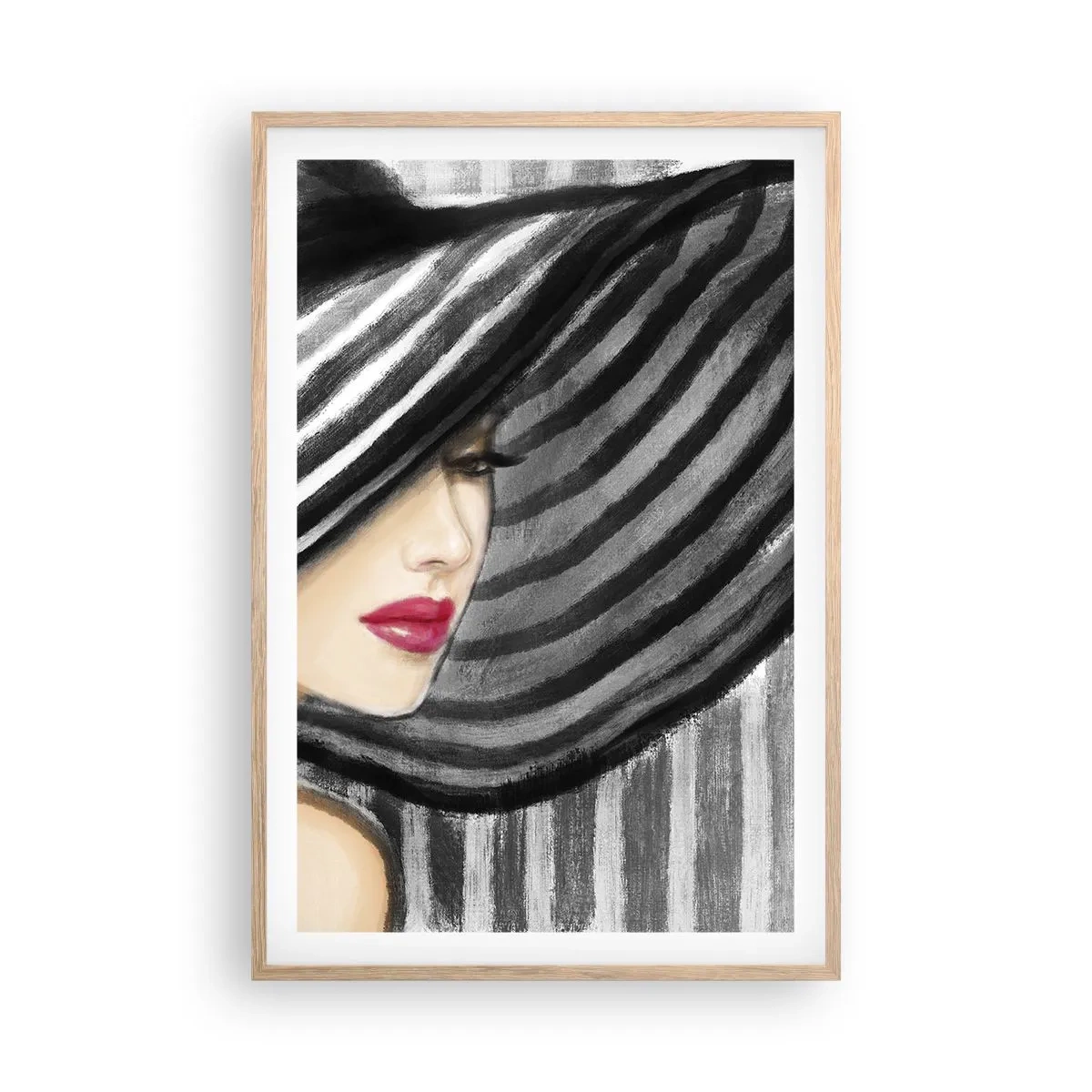 Poster in einem Rahmen aus heller Eiche - Wo soll ich dich finden? - 61x91 cm