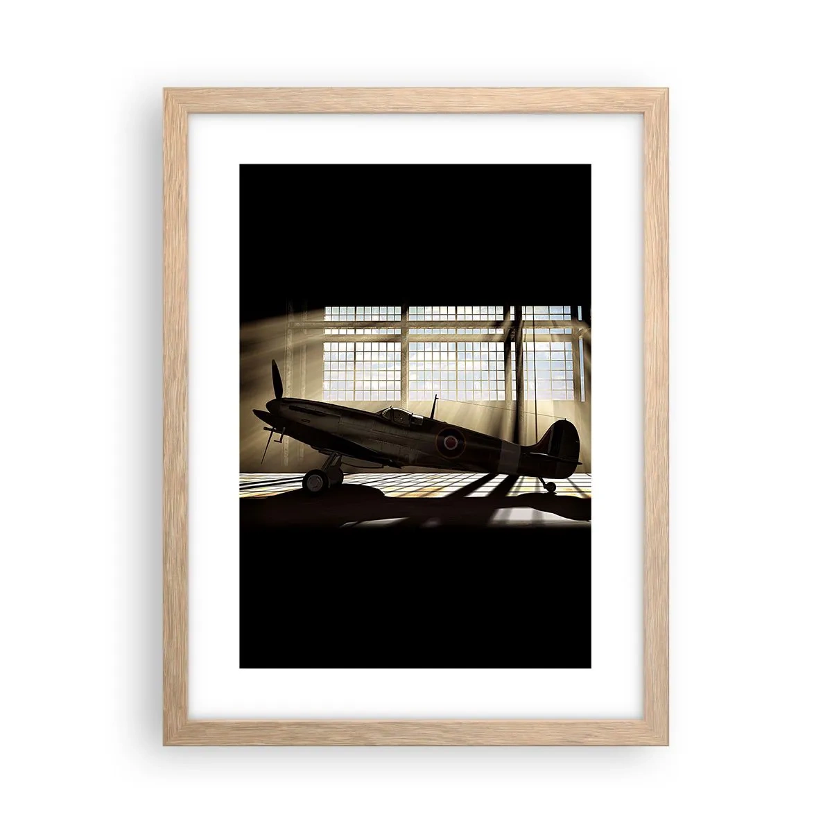 Poster in einem Rahmen aus heller Eiche - Die Ruhe eines Kriegers - 30x40 cm