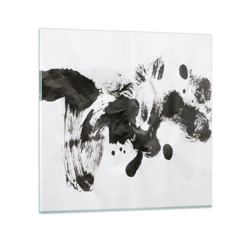 Glasbild - Bild auf glas - Obwohl das Wahnsinn ist, steckt darin eine Methode? - 50x50 cm