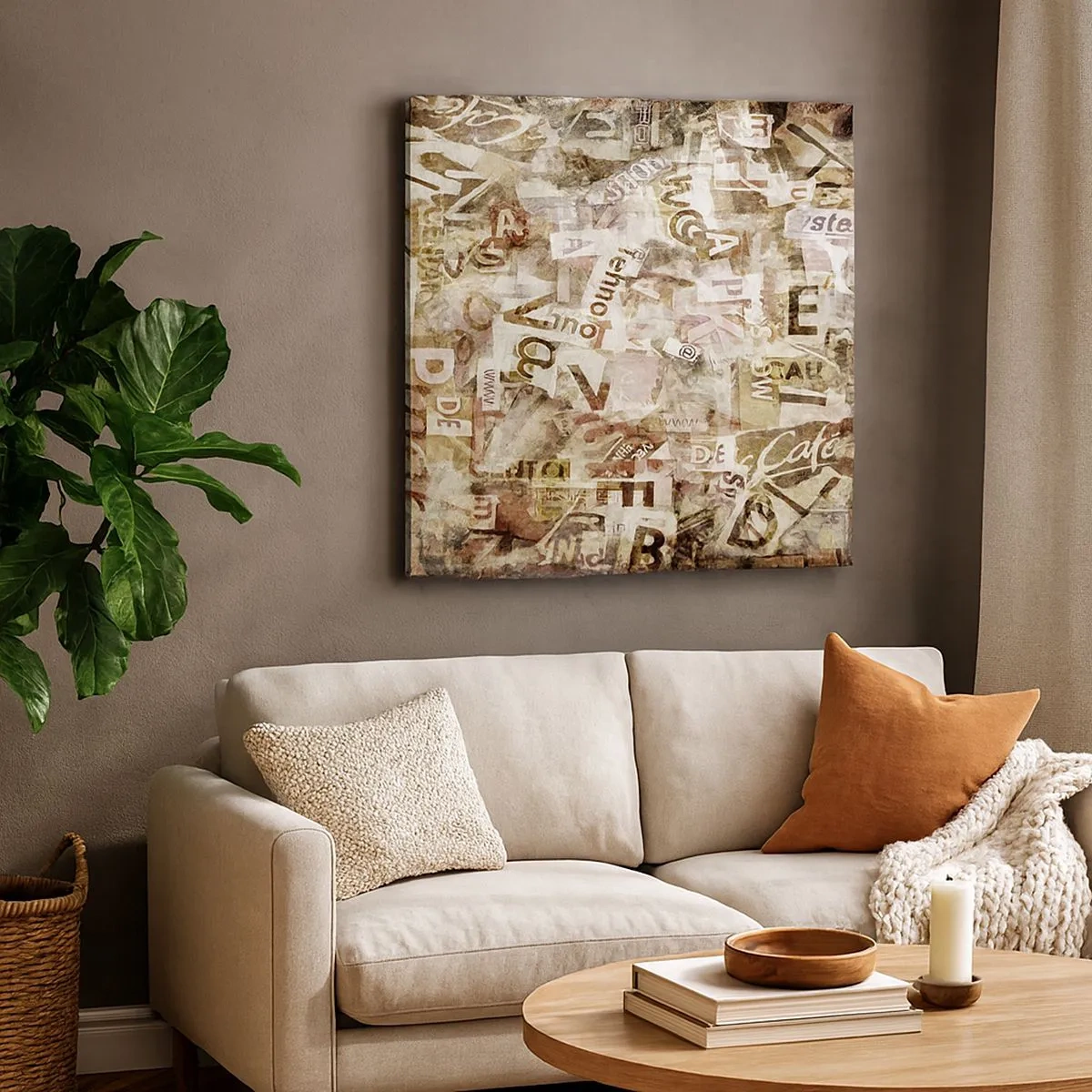 Bild auf Leinwand - Leinwandbild - Ich vereinige das Geschwätz - 30x30 cm