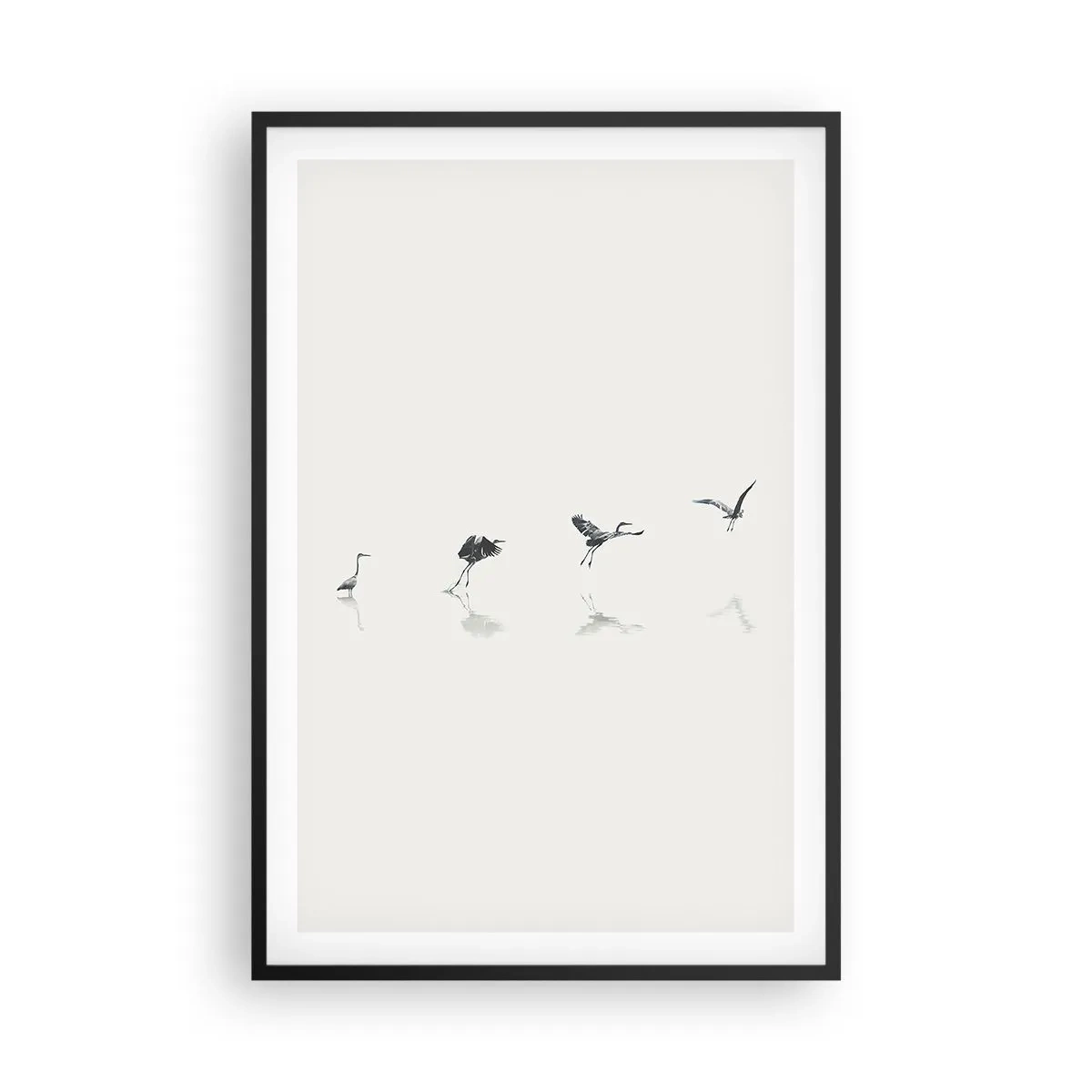 Poster in einem schwarzem Rahmen - Vier einfache Schritte - 61x91 cm