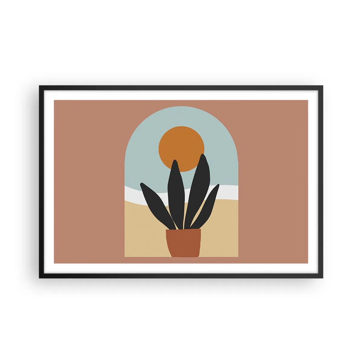 Poster in einem schwarzem Rahmen - Kleine Freuden - 91x61 cm