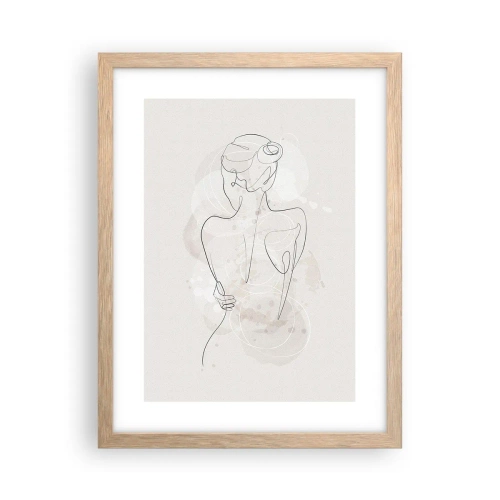 Poster in einem Rahmen aus heller Eiche - Wie ein sensibles Instrument - 30x40 cm