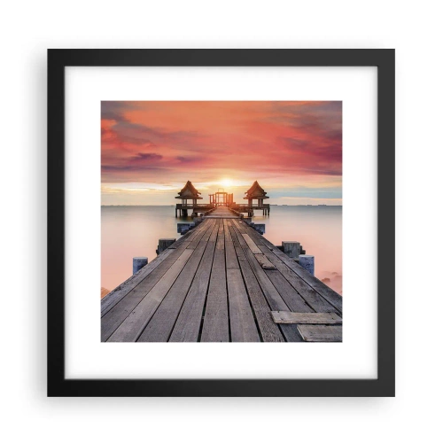 Poster in einem schwarzem Rahmen - Westen im Osten - 30x30 cm