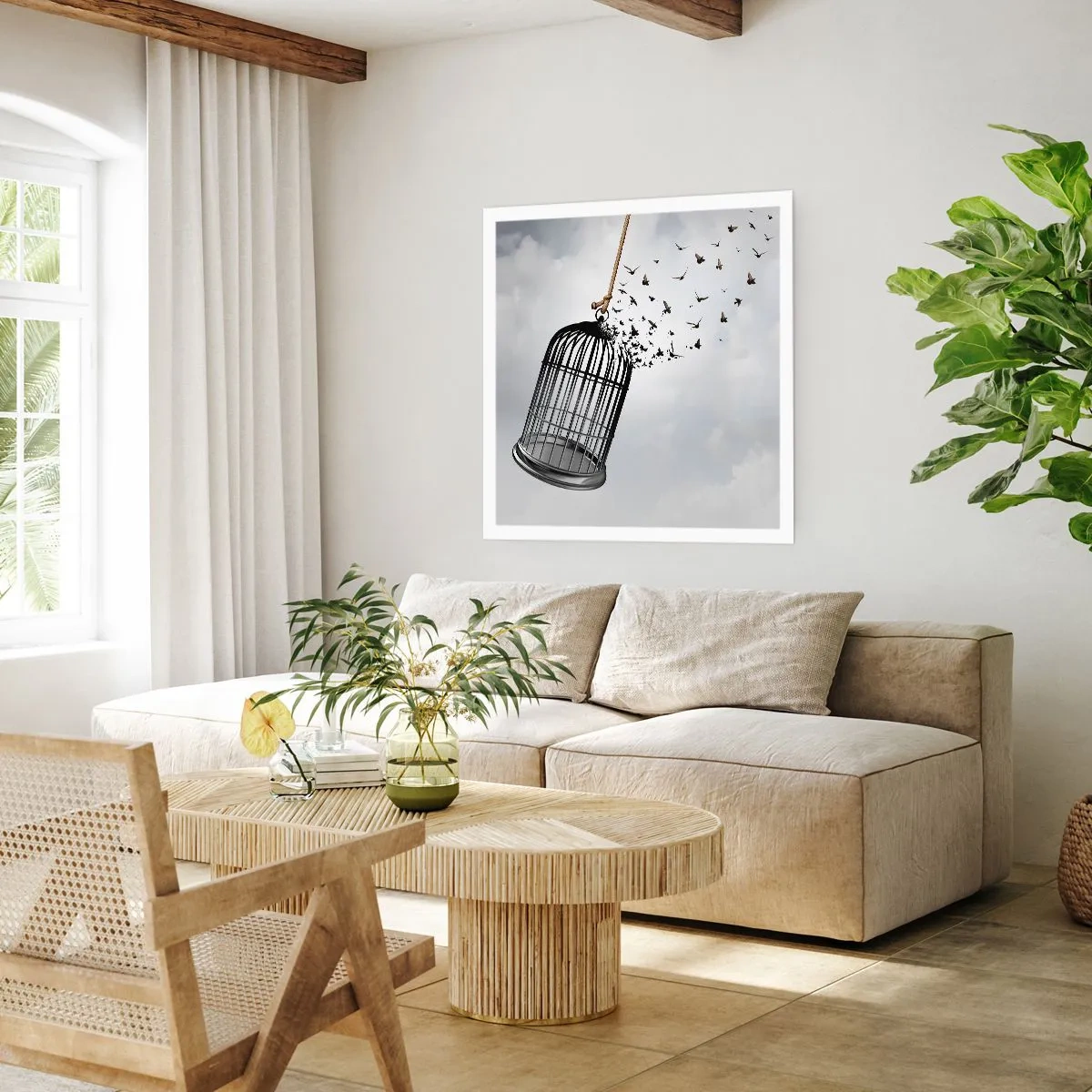 Poster - Glaube ... Hoffnung ... Freiheit! - 40x40 cm