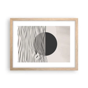 Poster in einem Rahmen aus heller Eiche - Halbe Komposition - 40x30 cm