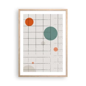 Poster in einem Rahmen aus heller Eiche - Gefangen. Wir oder sie? - 50x70 cm