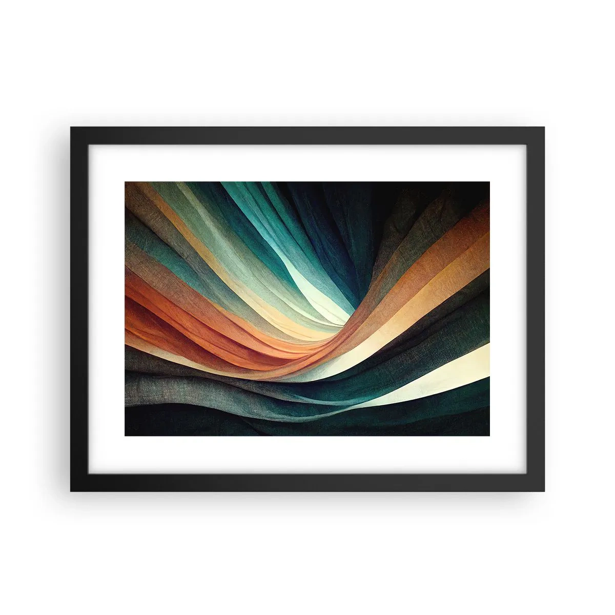 Poster in einem schwarzem Rahmen - Aus Farben gewebt - 40x30 cm
