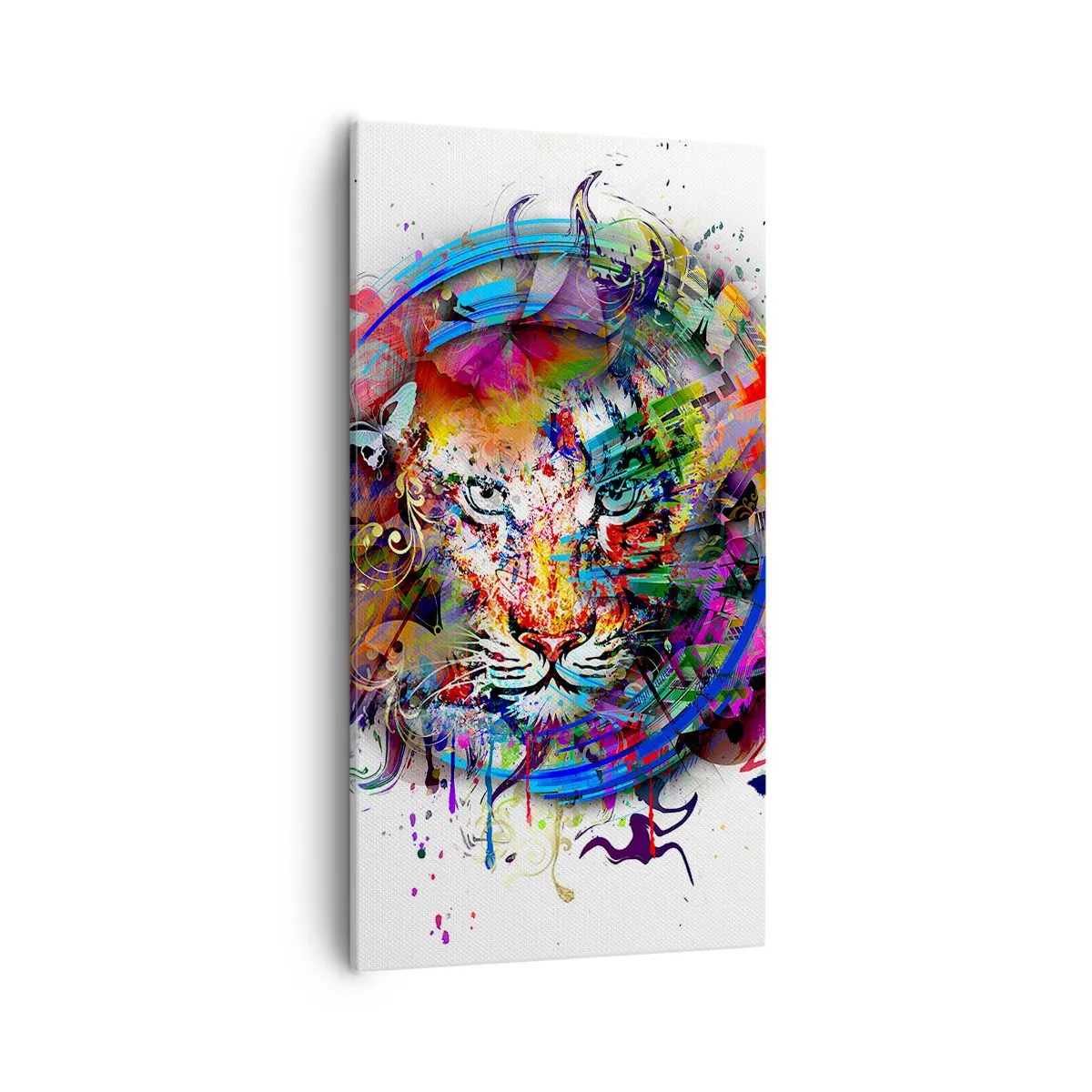 Bild auf Leinwand - Leinwandbild - Es lauert hinter einem Regenbogenschleier - 55x100 cm