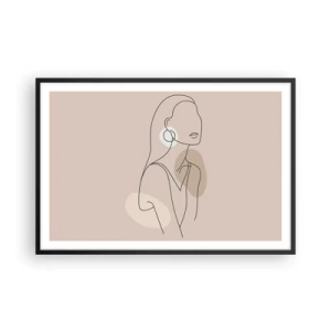 Poster in einem schwarzem Rahmen - Mädchenhafte Ikone - 91x61 cm