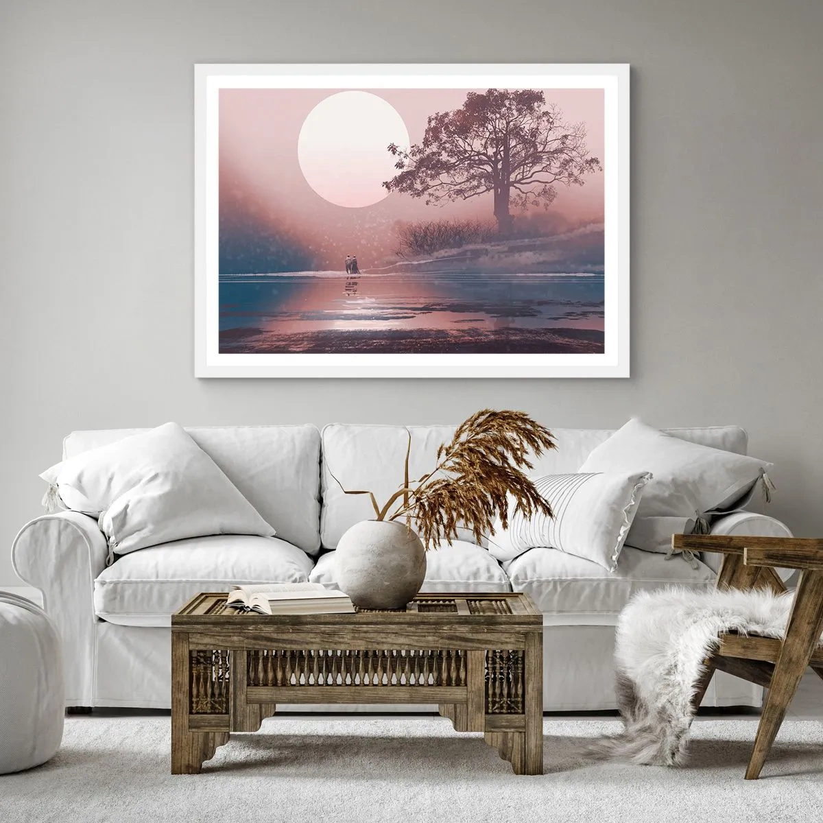 Poster in einem weißen Rahmen - Wunder der Nacht - 50x50 cm