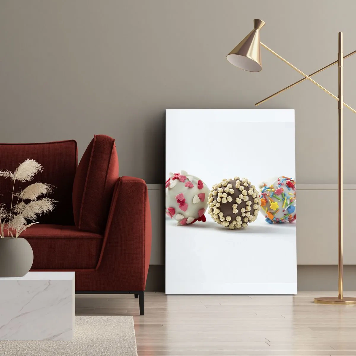 Bild auf Leinwand - Leinwandbild - Das Leben kann süß sein - 55x100 cm