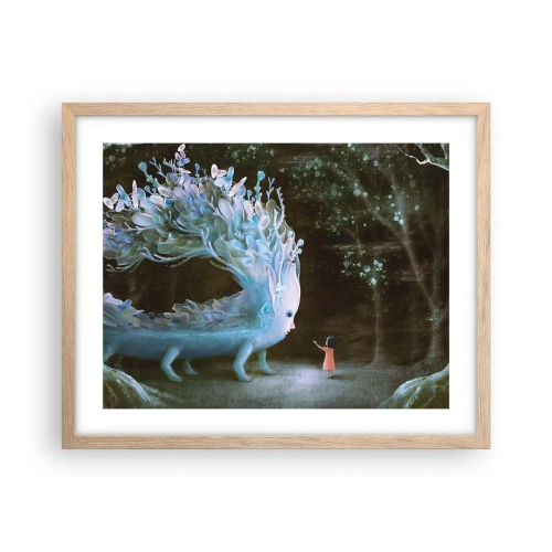 Poster in einem Rahmen aus heller Eiche - Fantastisches Treffen - 50x40 cm