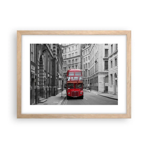 Poster in einem Rahmen aus heller Eiche - Der Alltag muss nicht grau sein - 40x30 cm