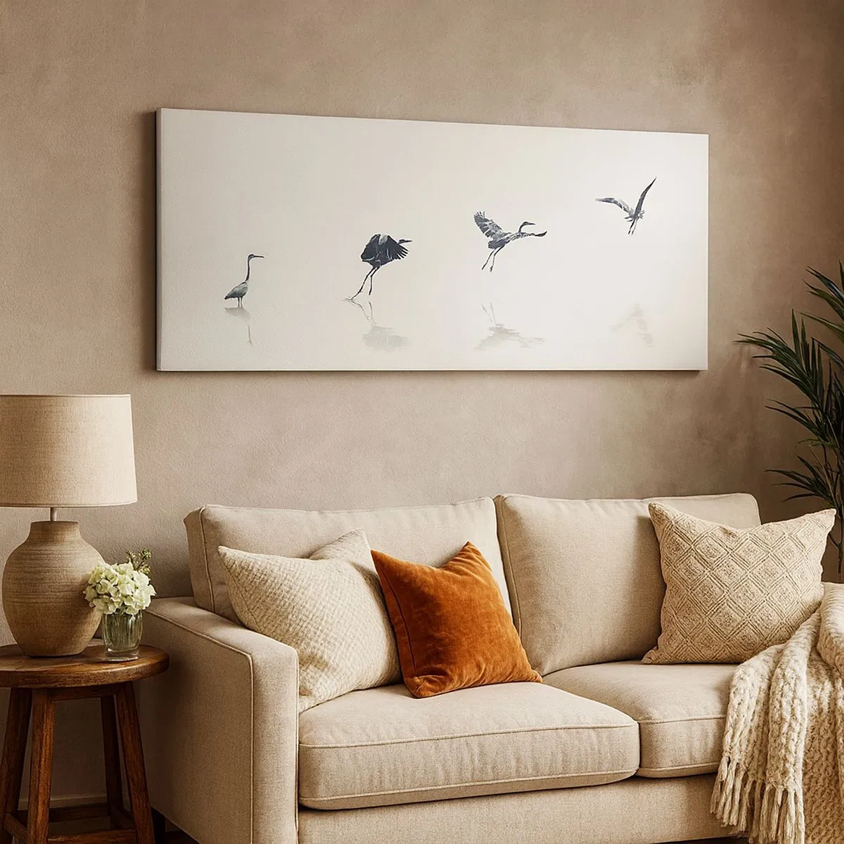 Bild auf Leinwand - Leinwandbild - Vier einfache Schritte - 100x40 cm