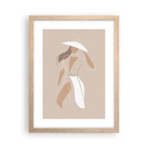 Poster in einem Rahmen aus heller Eiche - Mode macht Spaß - 30x40 cm