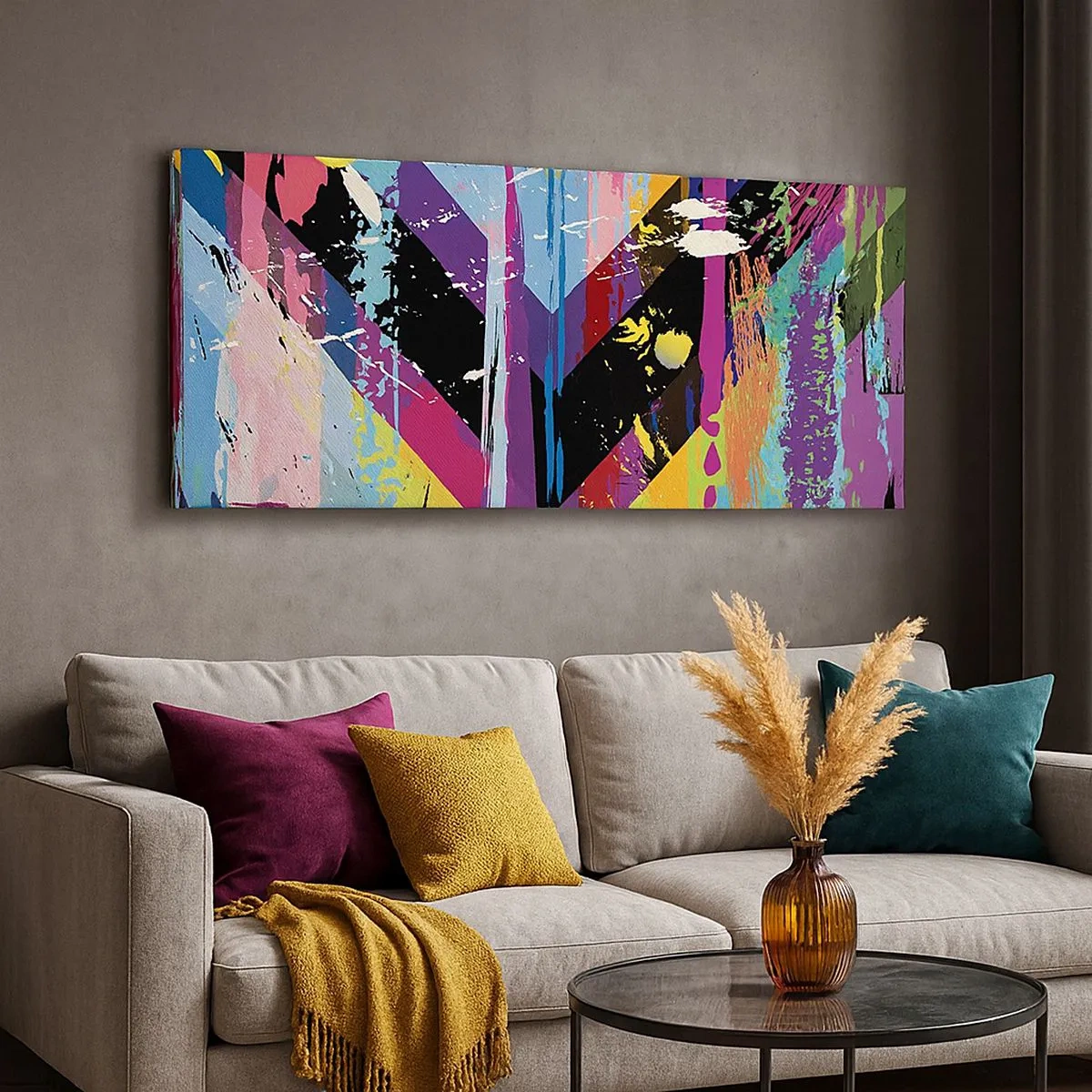 Bild auf Leinwand - Leinwandbild - Von oben nach unten - 100x40 cm