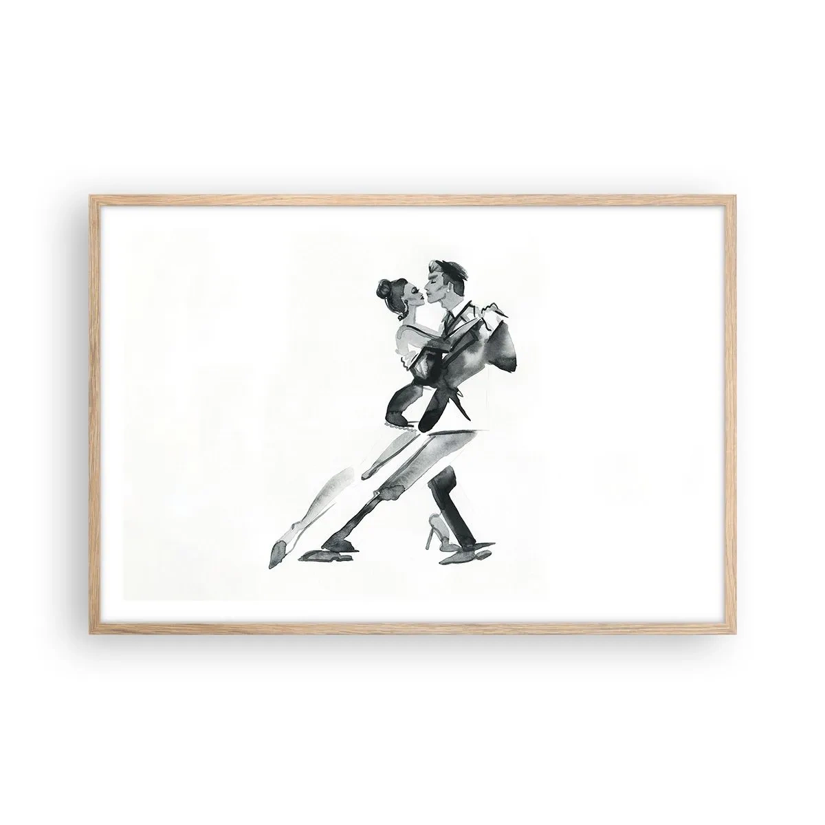 Poster in einem Rahmen aus heller Eiche - In einem Schlag - 91x61 cm