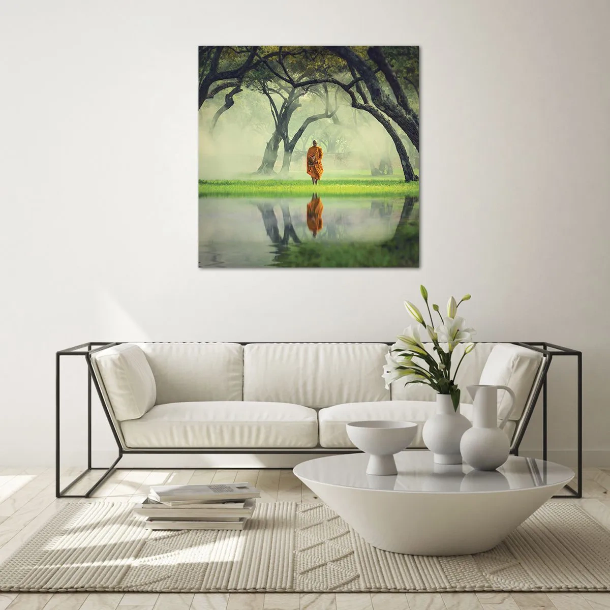 Glasbild - Bild auf glas - Auf dem Weg zur Erleuchtung - 40x40 cm