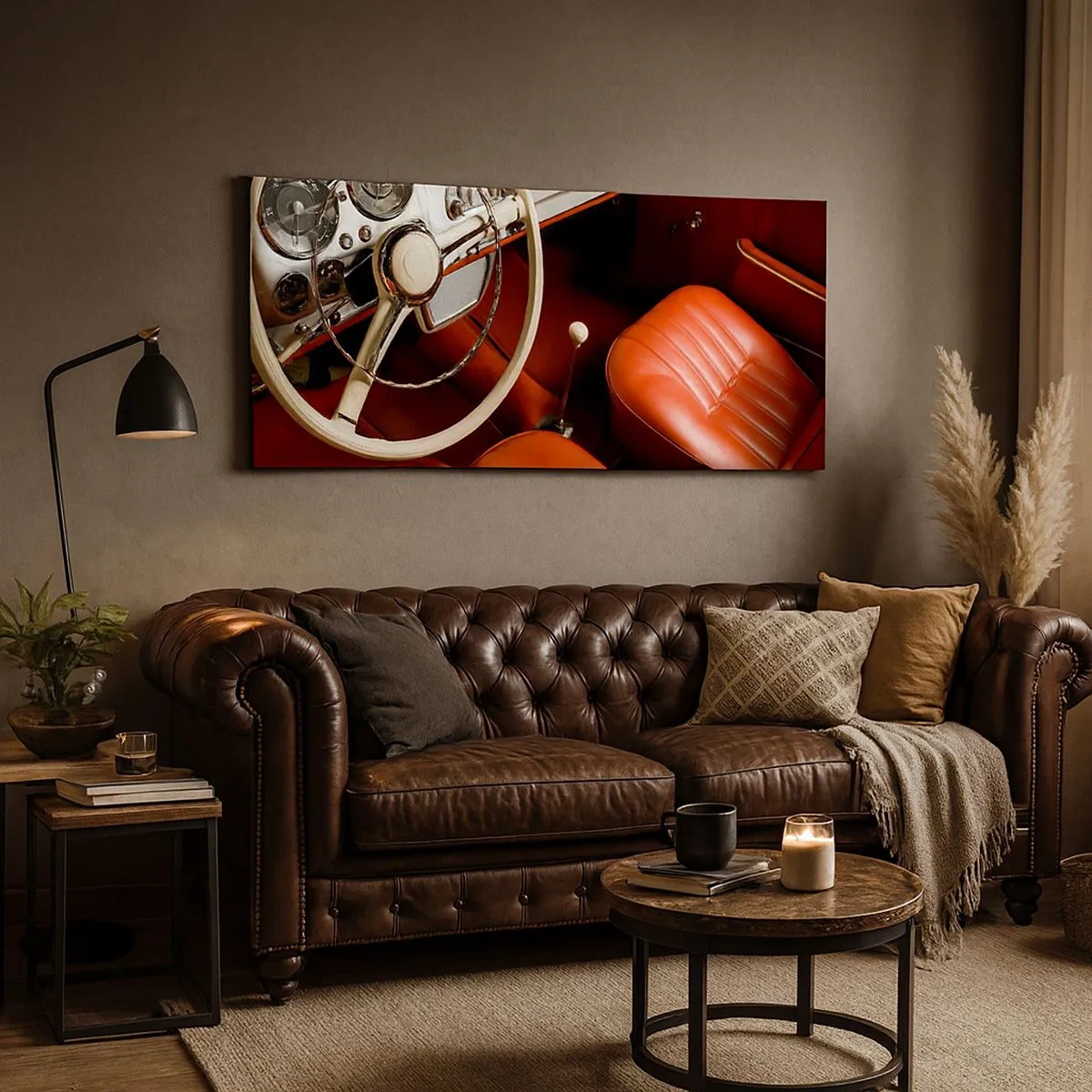 Bild auf Leinwand - Leinwandbild - Luxus im Vintagestil - 100x40 cm