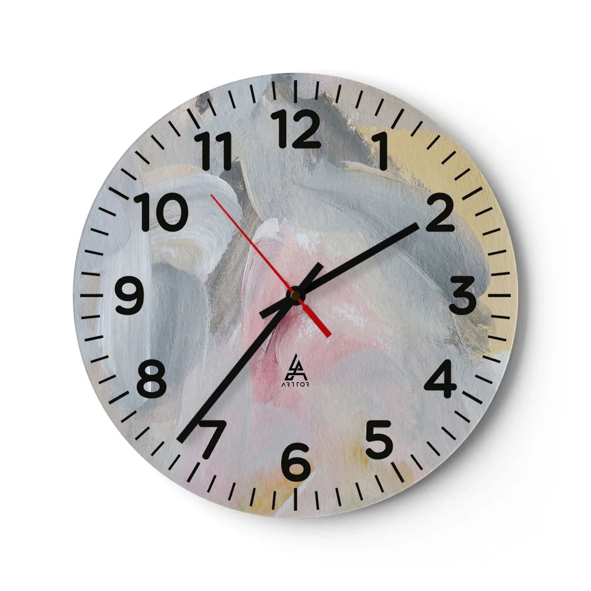 Wanduhr - Glasuhr - In einer Pastellwelt - 30x30 cm