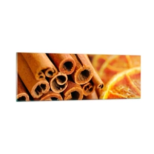 Glasbild - Bild auf glas - Kannst du ihr Aroma riechen? - 90x30 cm