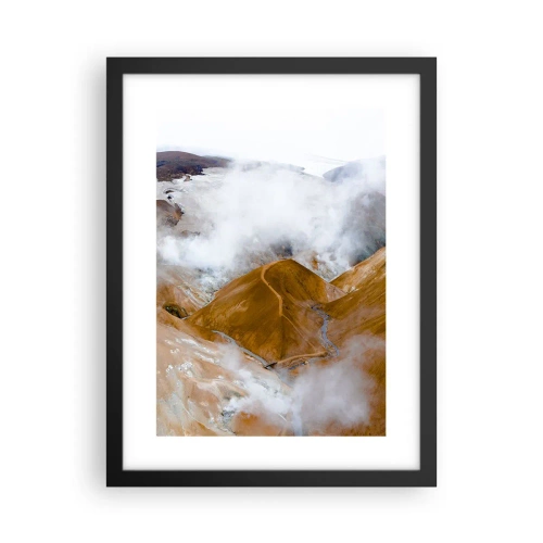Poster in einem schwarzem Rahmen - Islands rohe Schönheit - 30x40 cm