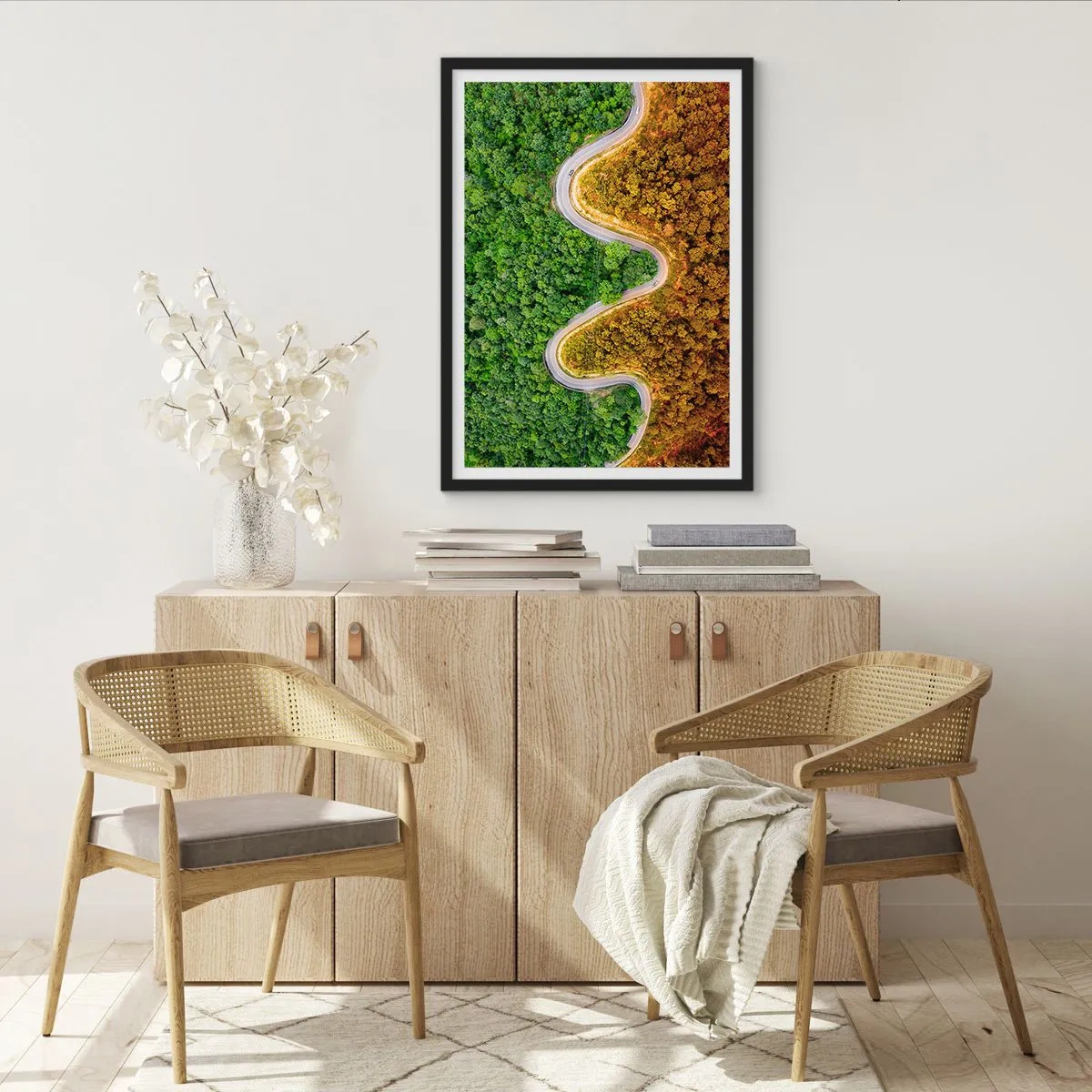 Poster in einem schwarzem Rahmen - Grenzen und Durchbrüche - 70x100 cm