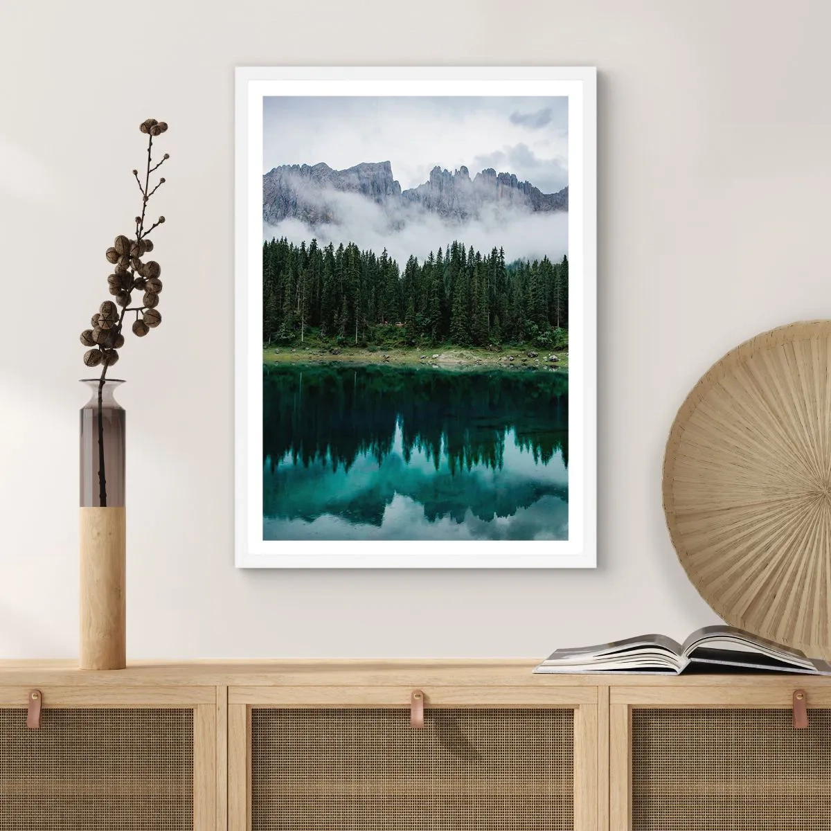 Poster in einem weißen Rahmen - Leise, leise, lass uns das Trinkwasser nicht wecken ... - 30x40 cm