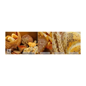 Fototapeten Muster Premium Canvas - Wir sind wieder davongekommen - Gastronomie, Brot, Brot - 100x30 cm