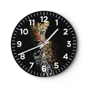 Wanduhr - Glasuhr - Dunkle Schönheit - 30x30 cm