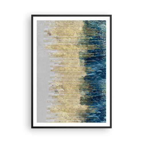 Poster in einem schwarzem Rahmen - Vergoldete Grenze - 70x100 cm