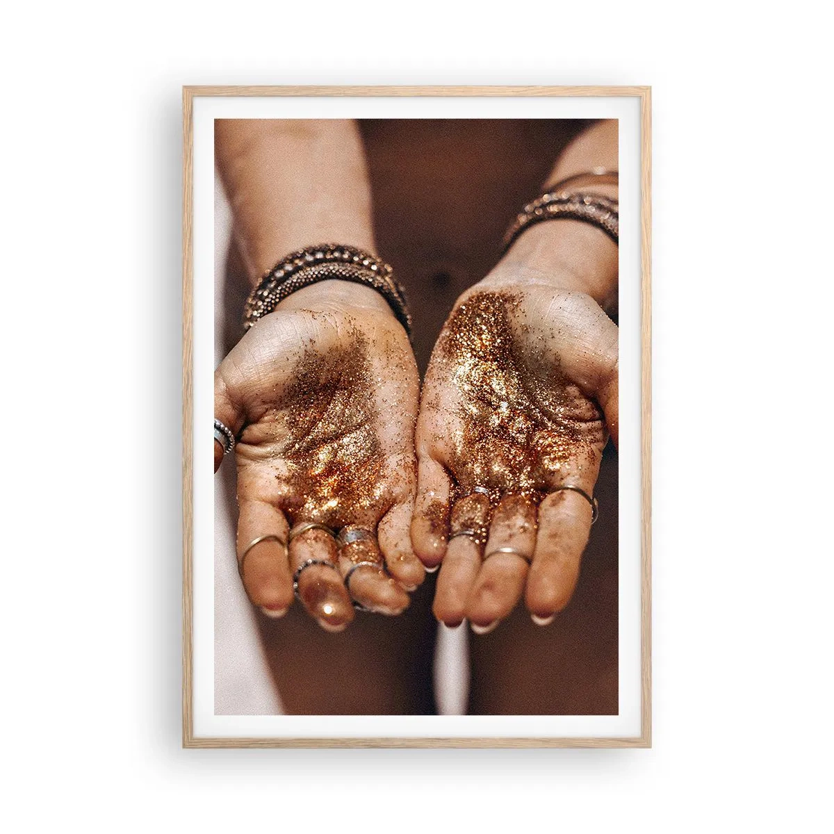 Poster in einem Rahmen aus heller Eiche - Ein Geschenk für dich - 70x100 cm