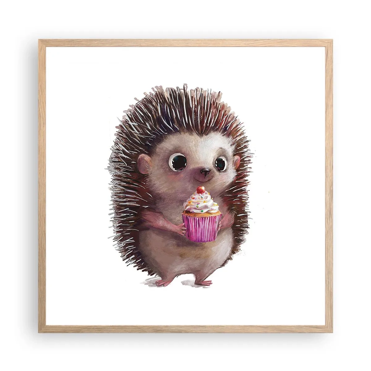 Poster in einem Rahmen aus heller Eiche - Der Feiertag ist jeden Tag - 60x60 cm