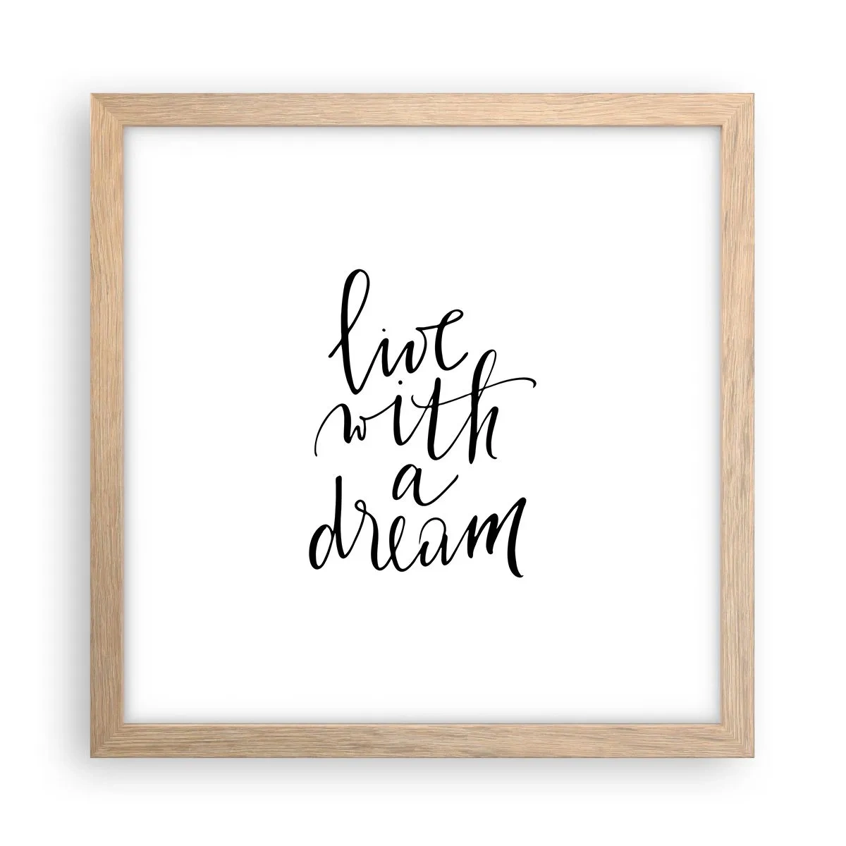 Poster in einem Rahmen aus heller Eiche - Na sicher - 30x30 cm