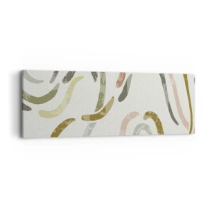 Bild auf Leinwand - Leinwandbild - Fröhlicher Tanz der Abstraktion - 90x30 cm