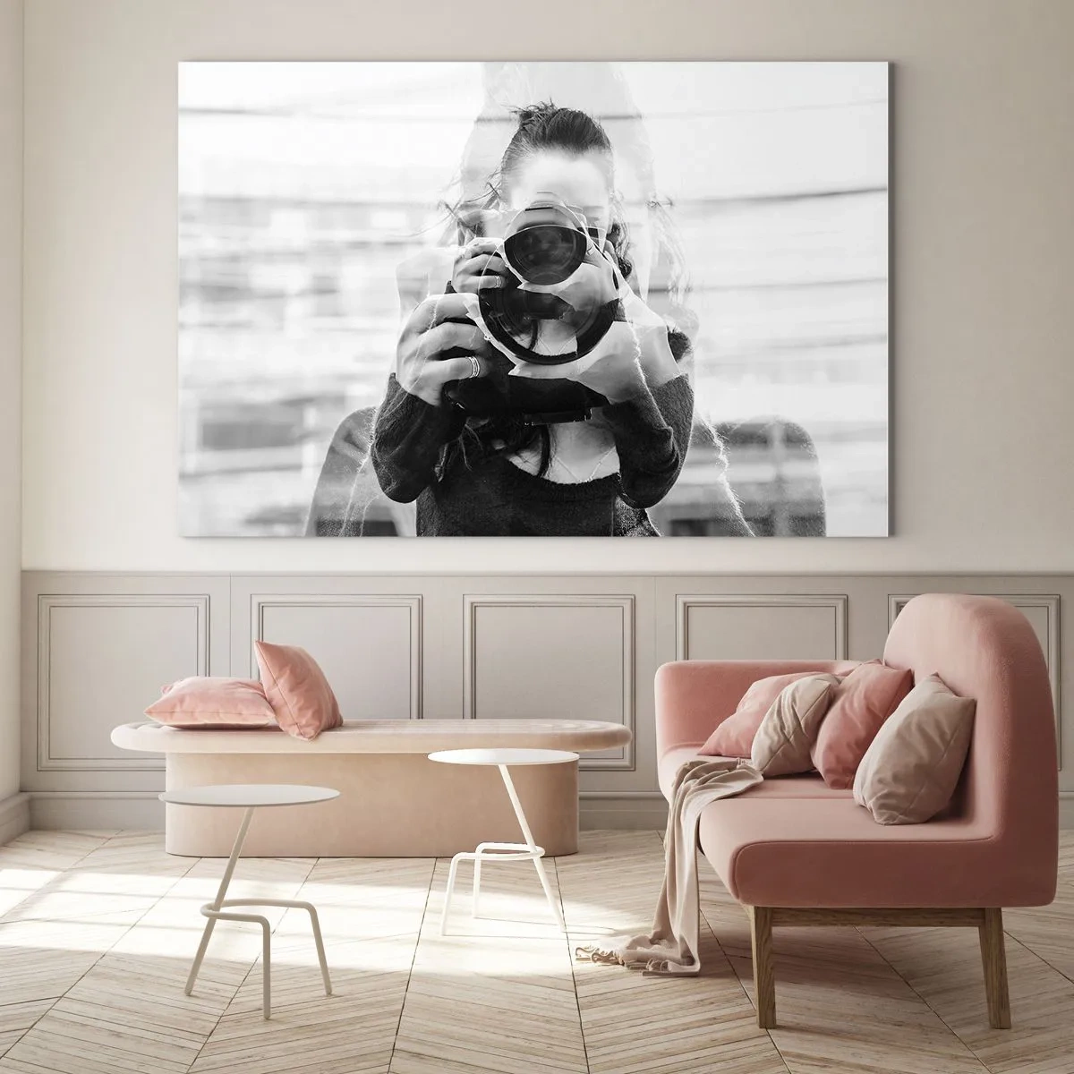 Glasbild - Bild auf glas - Der Schöpfer und sein Material - 100x70cm - Schöpfer und Material - Moderne Wanddekoration für Wohnzimmer und Schlafzimmer ARTTOR