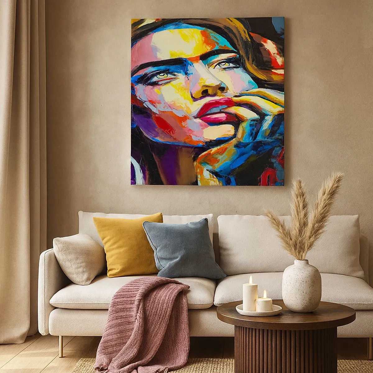 Bild auf Leinwand - Leinwandbild - Träume fliegen am Himmel wie Vögel - 30x30 cm