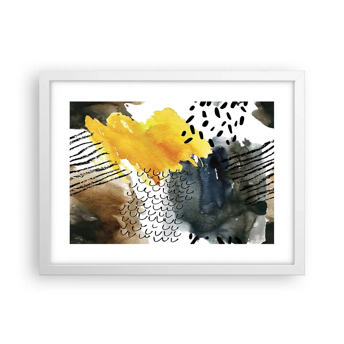 Poster in einem weißen Rahmen - Ein Treffen der Elemente der Natur - 40x30 cm