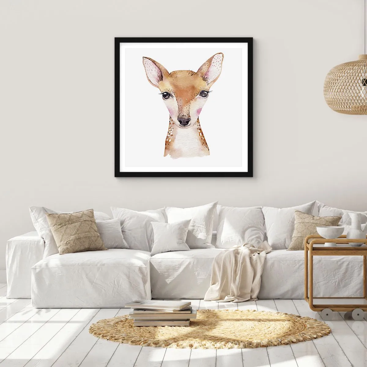 Poster in einem schwarzem Rahmen - Die Natur der Unschuld - 60x60 cm