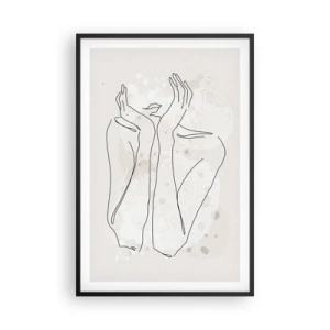 Poster in einem schwarzem Rahmen - Ein träumerischer Moment - 61x91 cm