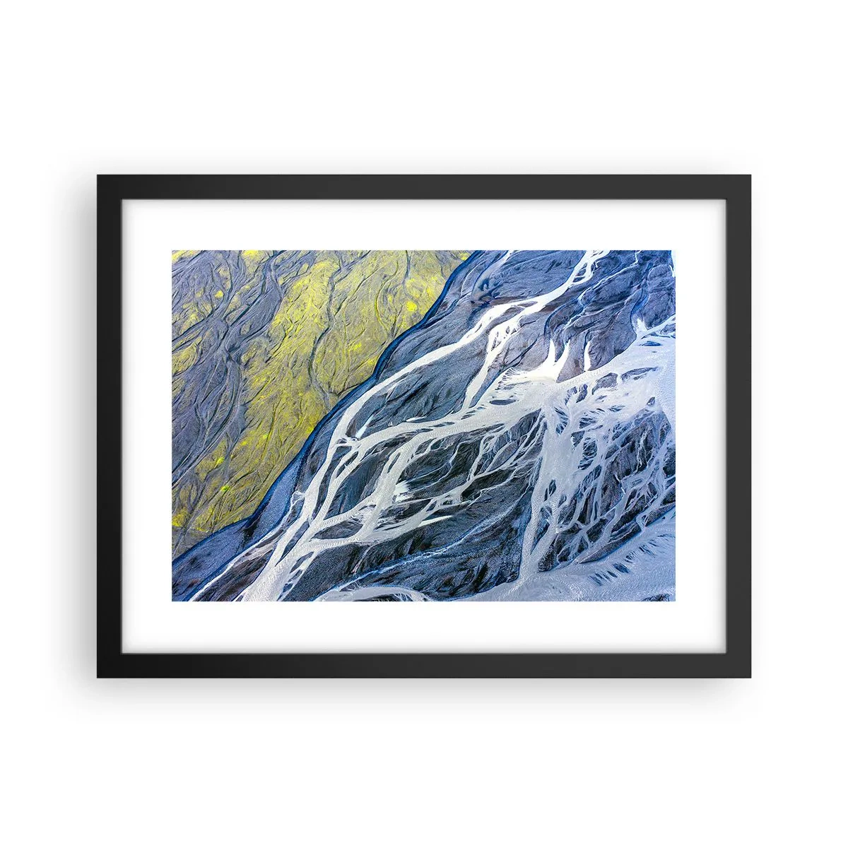 Poster in einem schwarzem Rahmen - Felsmalereien der Natur - 40x30 cm