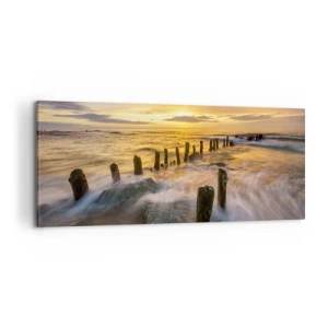 Bild auf Leinwand - Leinwandbild - Die raue Schönheit der Ostsee - 100x40 cm