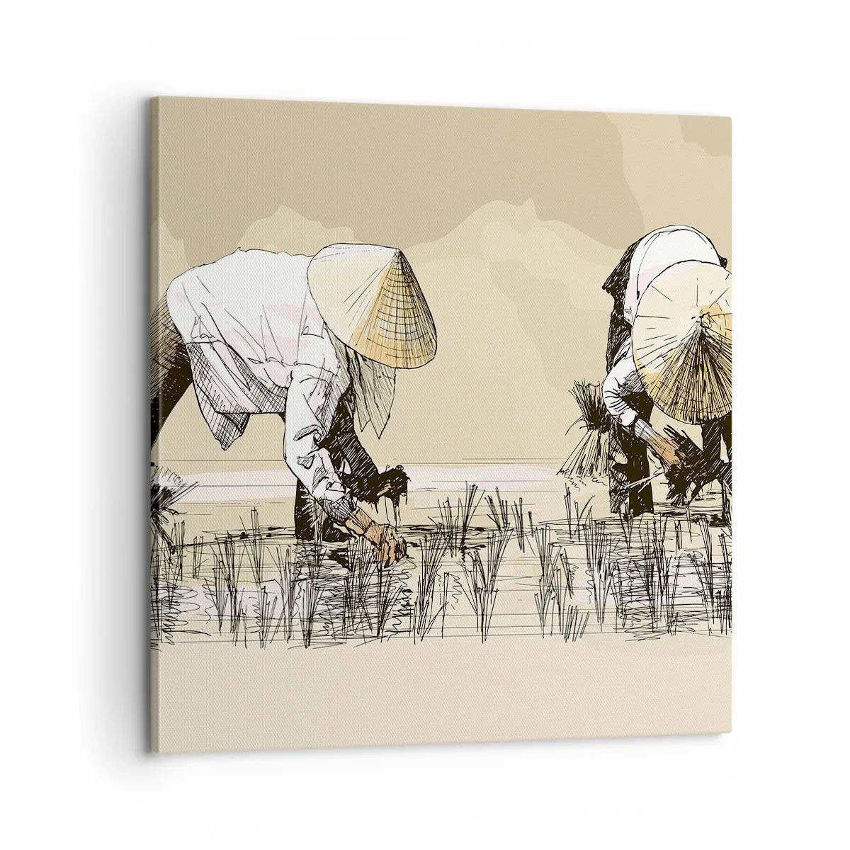 Bild auf Leinwand - Leinwandbild - Erfolgreiche Ernte - 60x60 cm