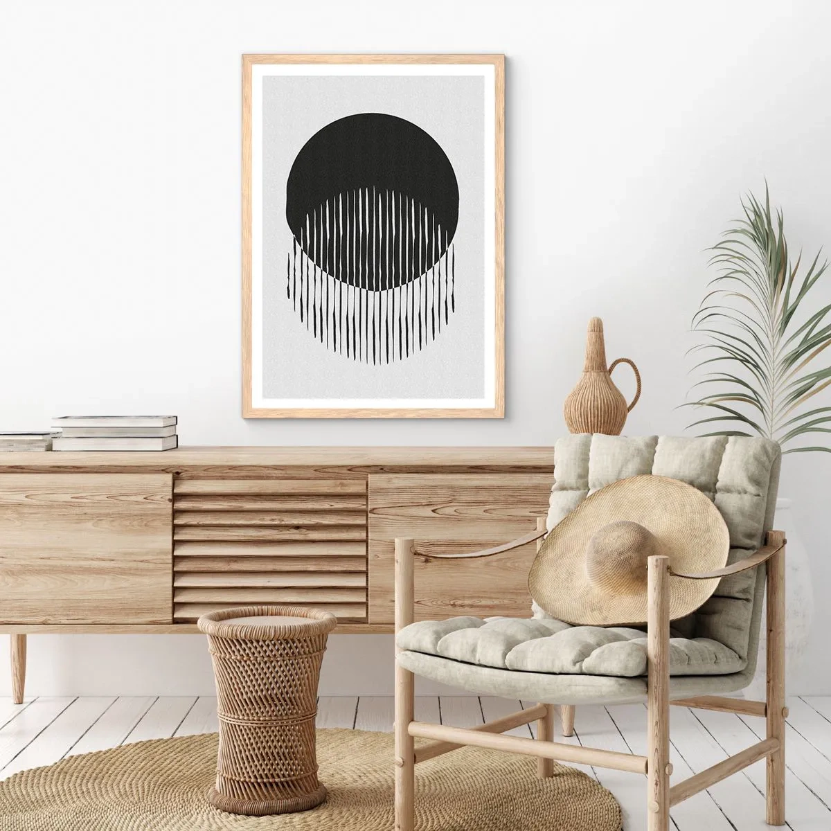 Poster in einem Rahmen aus heller Eiche - Sein Alter Ego - 70x100 cm