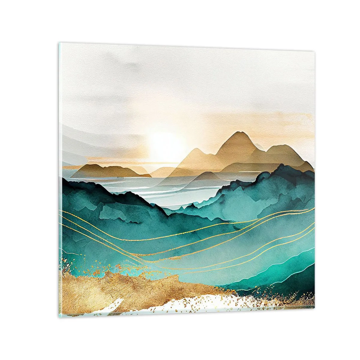 Glasbild - Bild auf glas - Am Rande der Abstraktion – Landschaft - 30x30 cm
