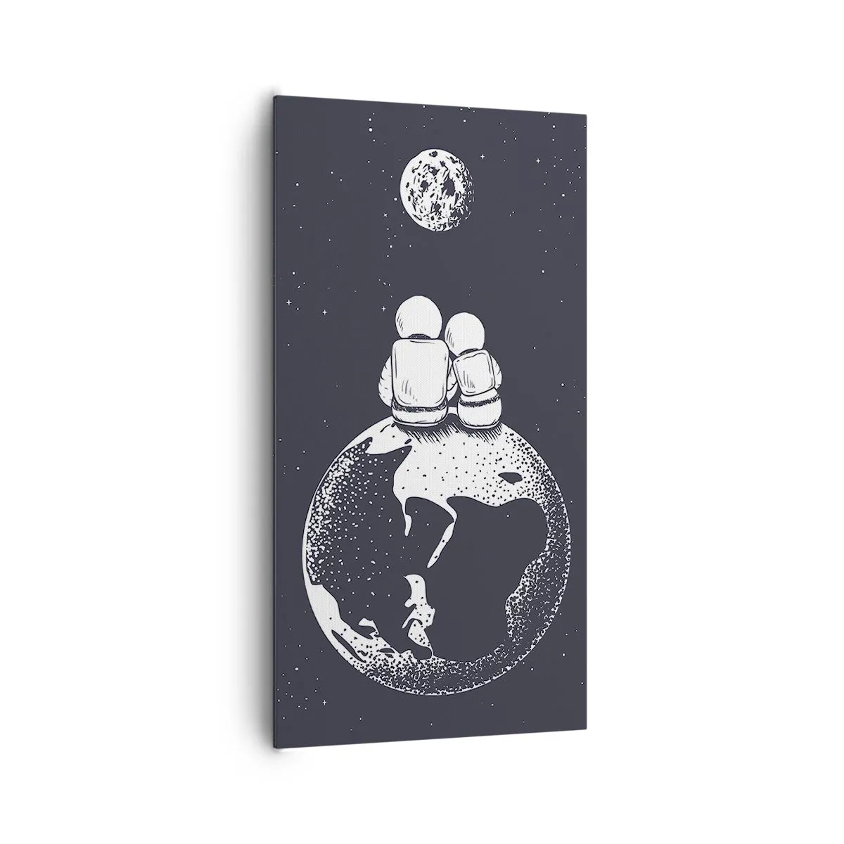 Bild auf Leinwand - Leinwandbild - Kosmische Liebesgeschichte - 65x120 cm