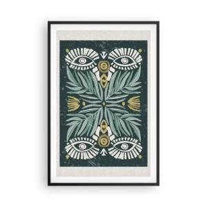 Poster in einem schwarzem Rahmen - Wie ein Volksausschnitt - 61x91 cm